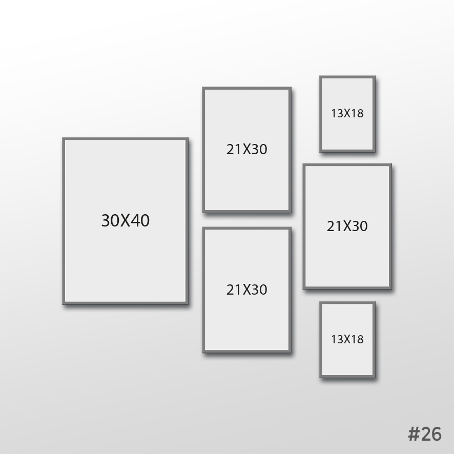 SET DE 6 CADRES