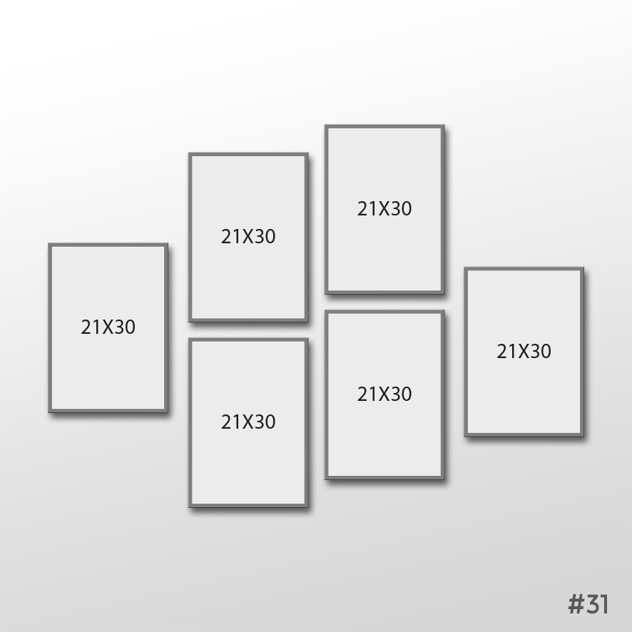 SET DE 6 CADRES