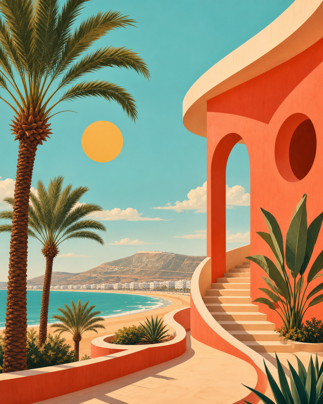 Affiche Agadir Soleil – affiche seule sans cadre