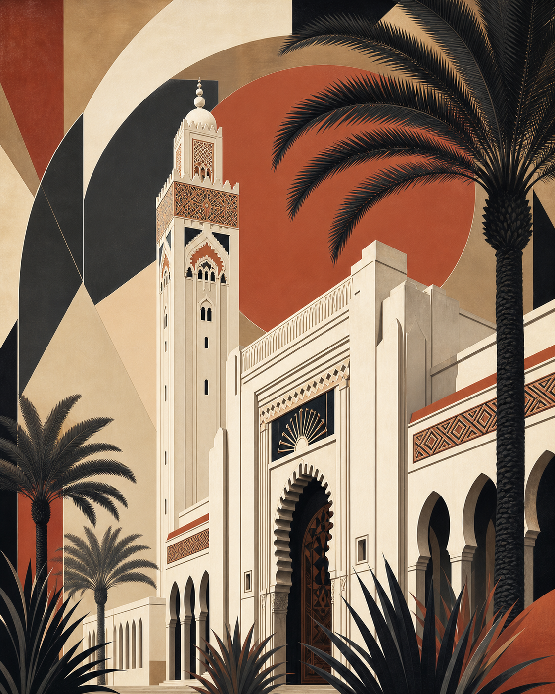 Affiche Casablanca Art Déco – affiche seule sans cadre