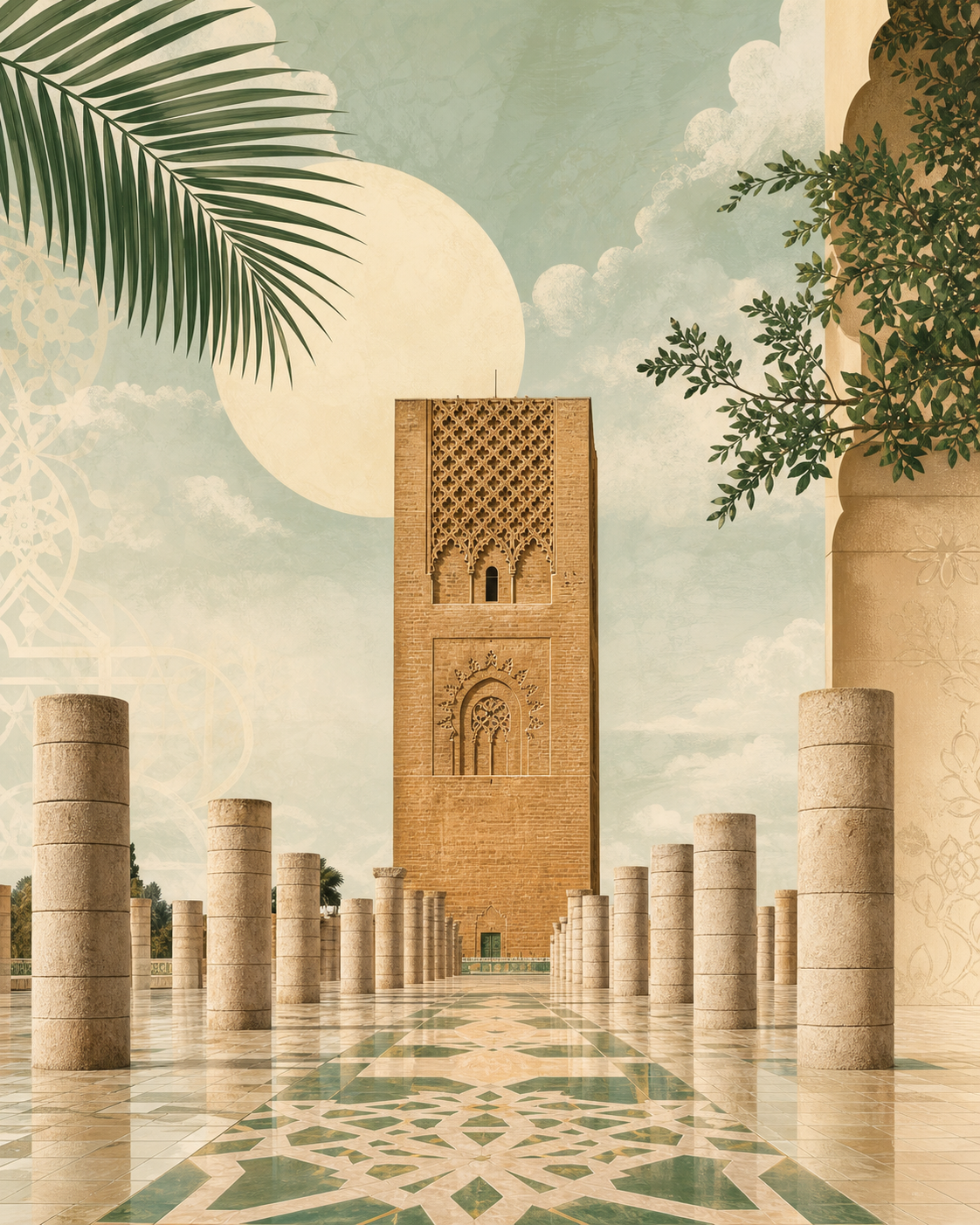 Affiche Rabat Tour Hassan – affiche seule sans cadre