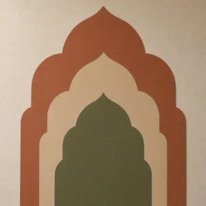 Détail de la matière et de la finition de Arcades du Riad.