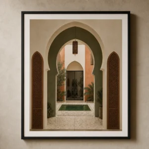 Détail de la matière et de la finition de Architecture du Riad.
