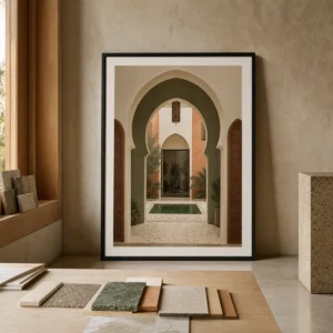 Architecture du Riad, produit de décoration murale marocaine et berbère – vue principale.