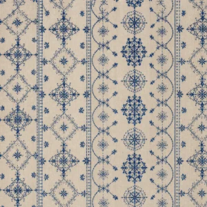 Détail de la matière et de la finition de Broderie fassie.