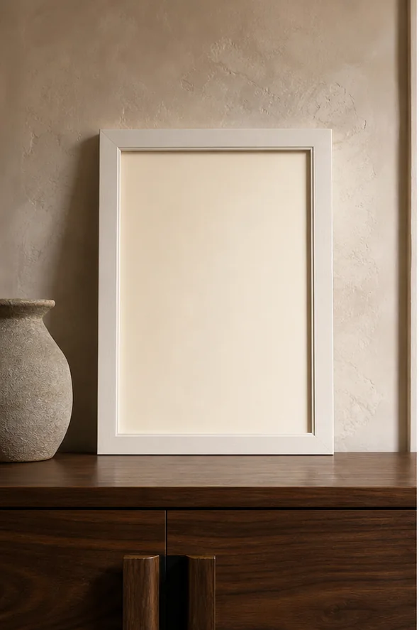 Cadre blanc cassé – vue principale du cadre décoratif