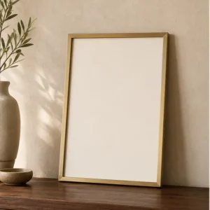 Cadre fin effet laiton – vue principale du cadre décoratif