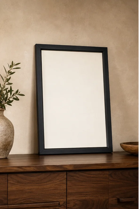Cadre noir profond – vue principale du cadre décoratif