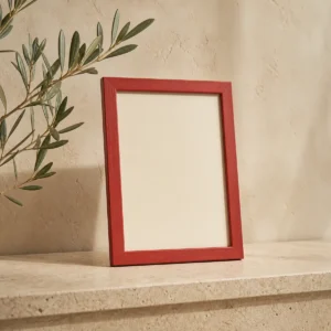 Cadre rouge Marrakech, produit de décoration murale marocaine et berbère – vue principale.