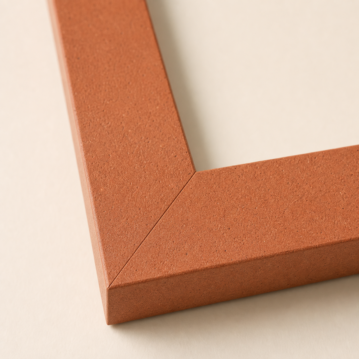 Cadre Terracotta – gros plan de la finition et de l’angle