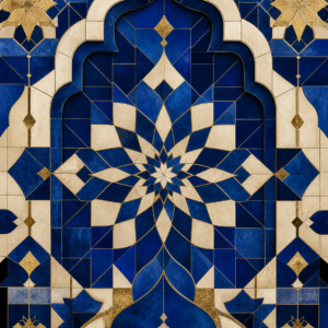 Éclat Zellige Bleu Majorelle – visuel sans cadre du tableau sur toile