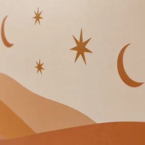 Détail de la matière et de la finition de Étoiles du désert.