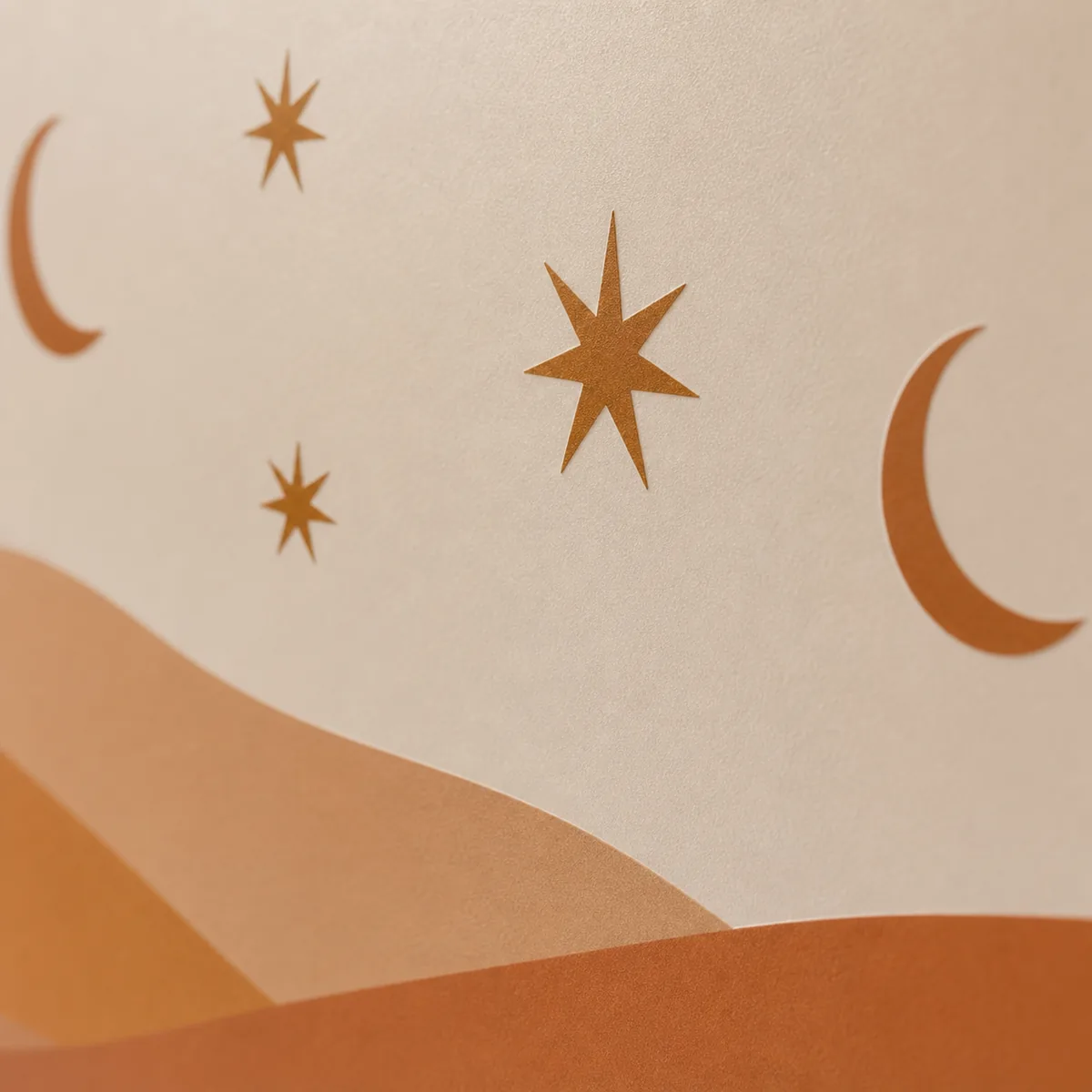 Détail de la matière et de la finition de Étoiles du désert.