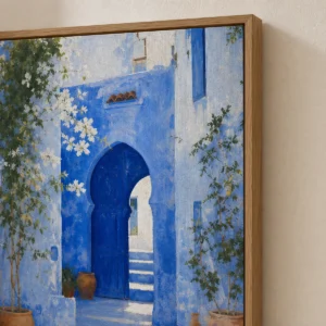 Détail de la matière et de la finition de Jardin de Chefchaouen.
