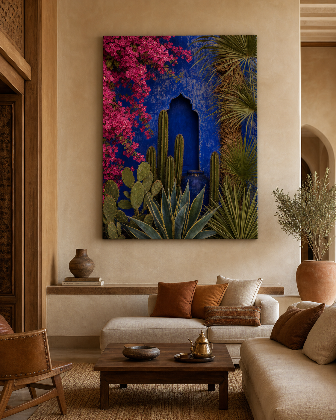 Jardin Majorelle Botanique – mise en ambiance du tableau sur toile