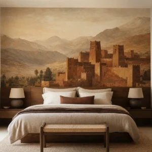 Kasbah en terre, produit de décoration murale marocaine et berbère – vue principale.