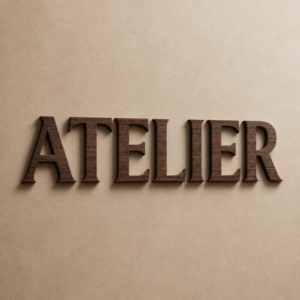 Lettres 3D Bois Noyer – lettres 3D seules sans mise en scène