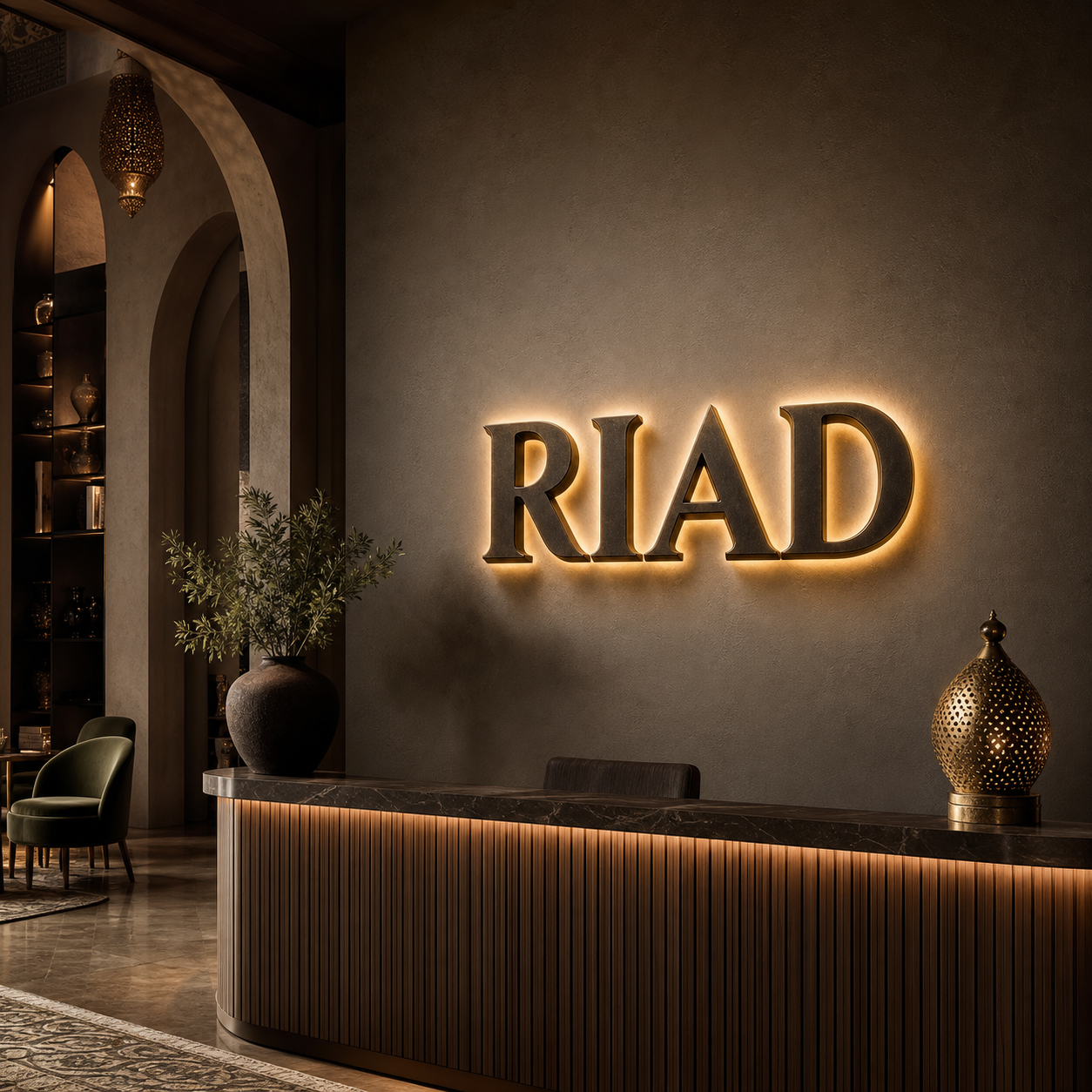 Lettres 3D Rétroéclairées – installation dans un espace professionnel