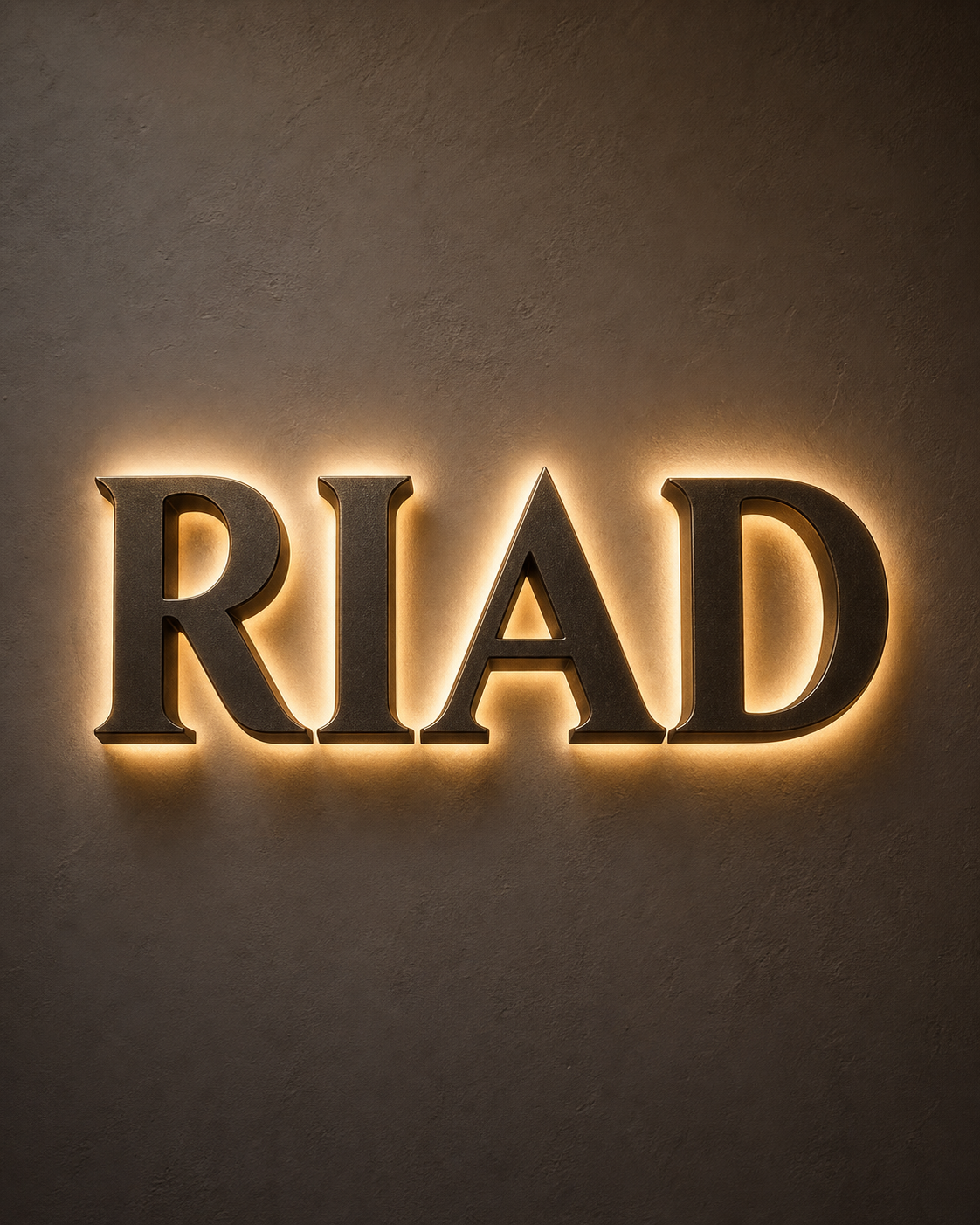 Lettres 3D Rétroéclairées – lettres 3D seules sans mise en scène