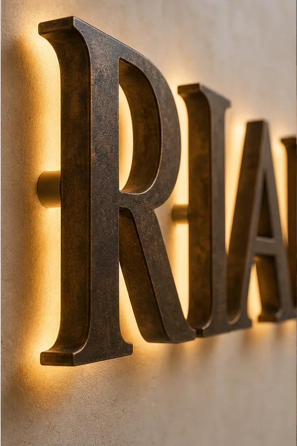 Détail de matière et finition de Riad rétroéclairé