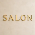 Salon doré satiné – vue principale du lettres murales 3D