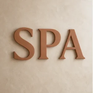 Spa terracotta – vue principale du lettres murales 3D