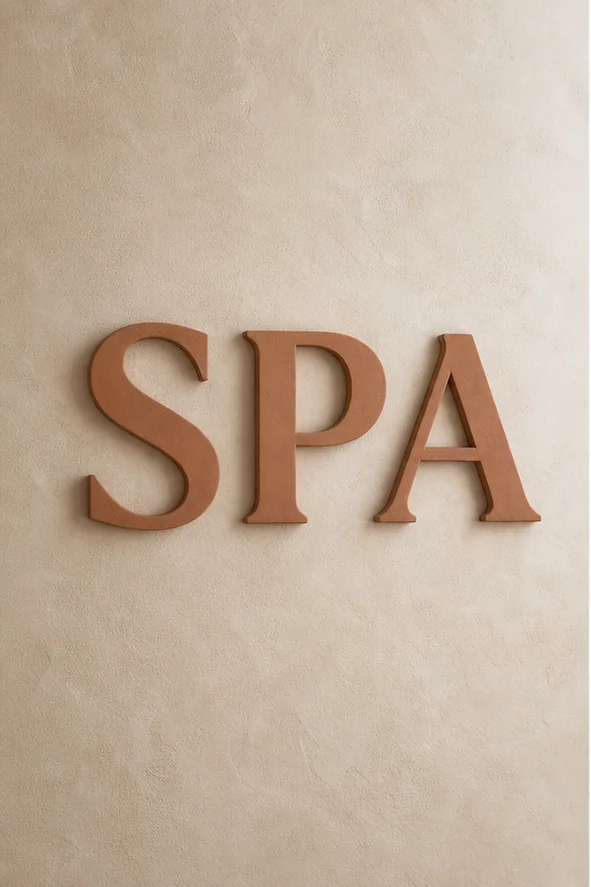 Spa terracotta – vue principale du lettres murales 3D