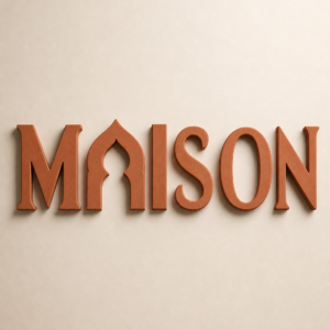 Lettres 3D Terracotta – lettres 3D seules sans mise en scène