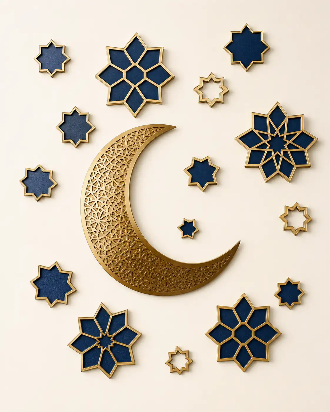 Lune et Étoiles Marocaines – motif seul sans mise en scène