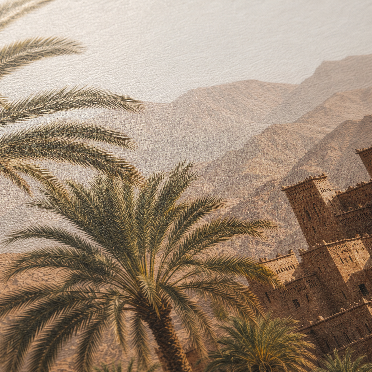 Oasis de Tafilalet – gros plan de la texture mate et du motif