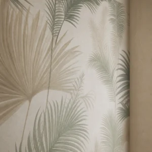Vue détaillée de Palmeraie douce montrant les feuilles de palmier et la finition mate.