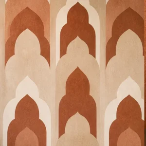 Arches terracotta – vue principale du papier peint panoramique