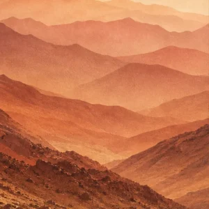 Atlas ocre – vue principale du papier peint panoramique