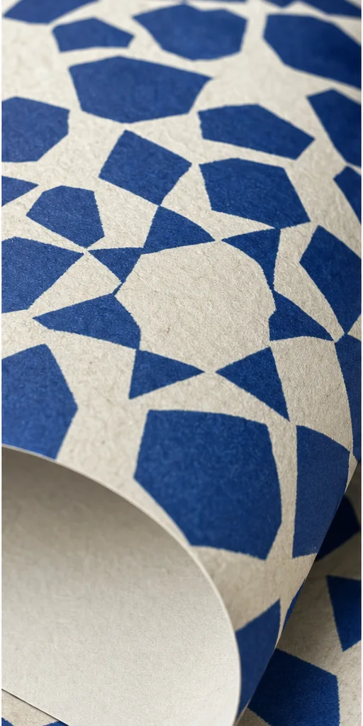 Détail de matière et finition de Zellige bleu cobalt