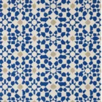 Zellige bleu cobalt – vue principale du papier peint panoramique