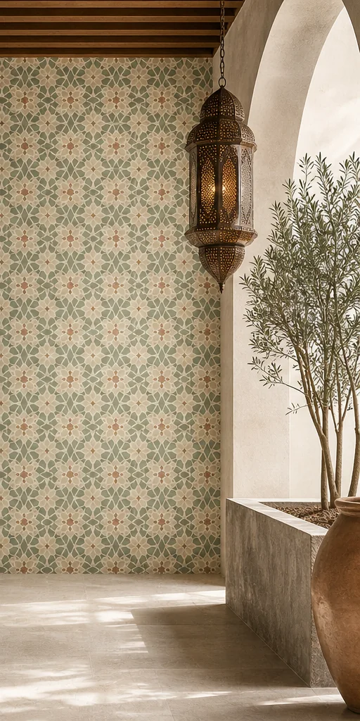 Zellige sauge installé dans un espace contemporain
