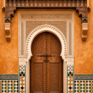 Portes Ocre de Marrakech – visuel sans cadre du tableau sur toile