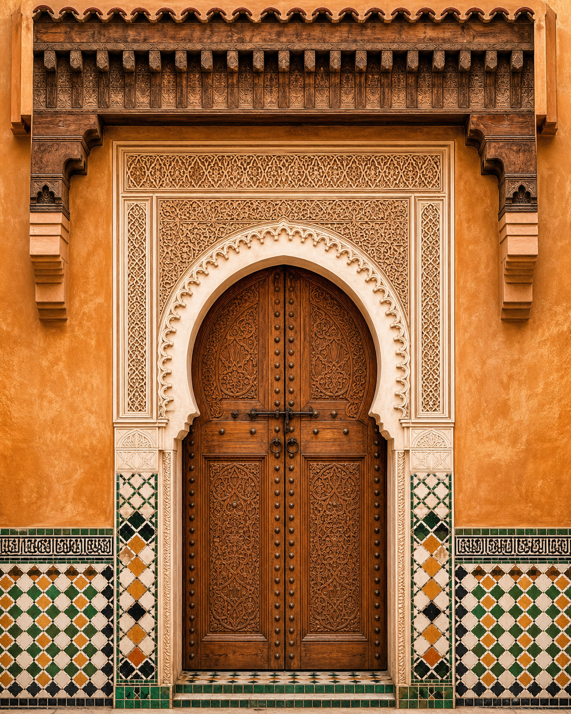 Portes Ocre de Marrakech – visuel sans cadre du tableau sur toile