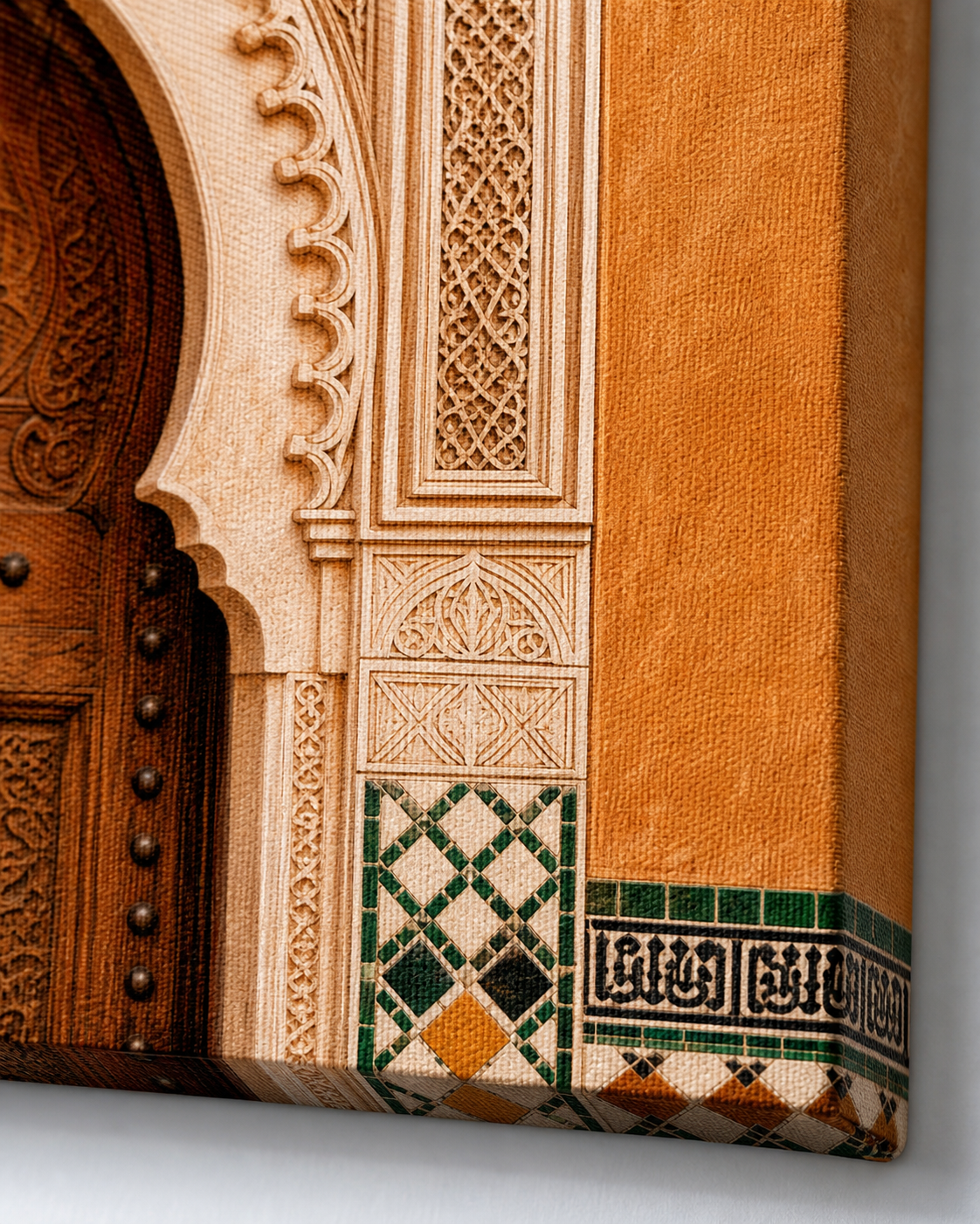 Portes Ocre de Marrakech – détail de la toile du tableau sur toile