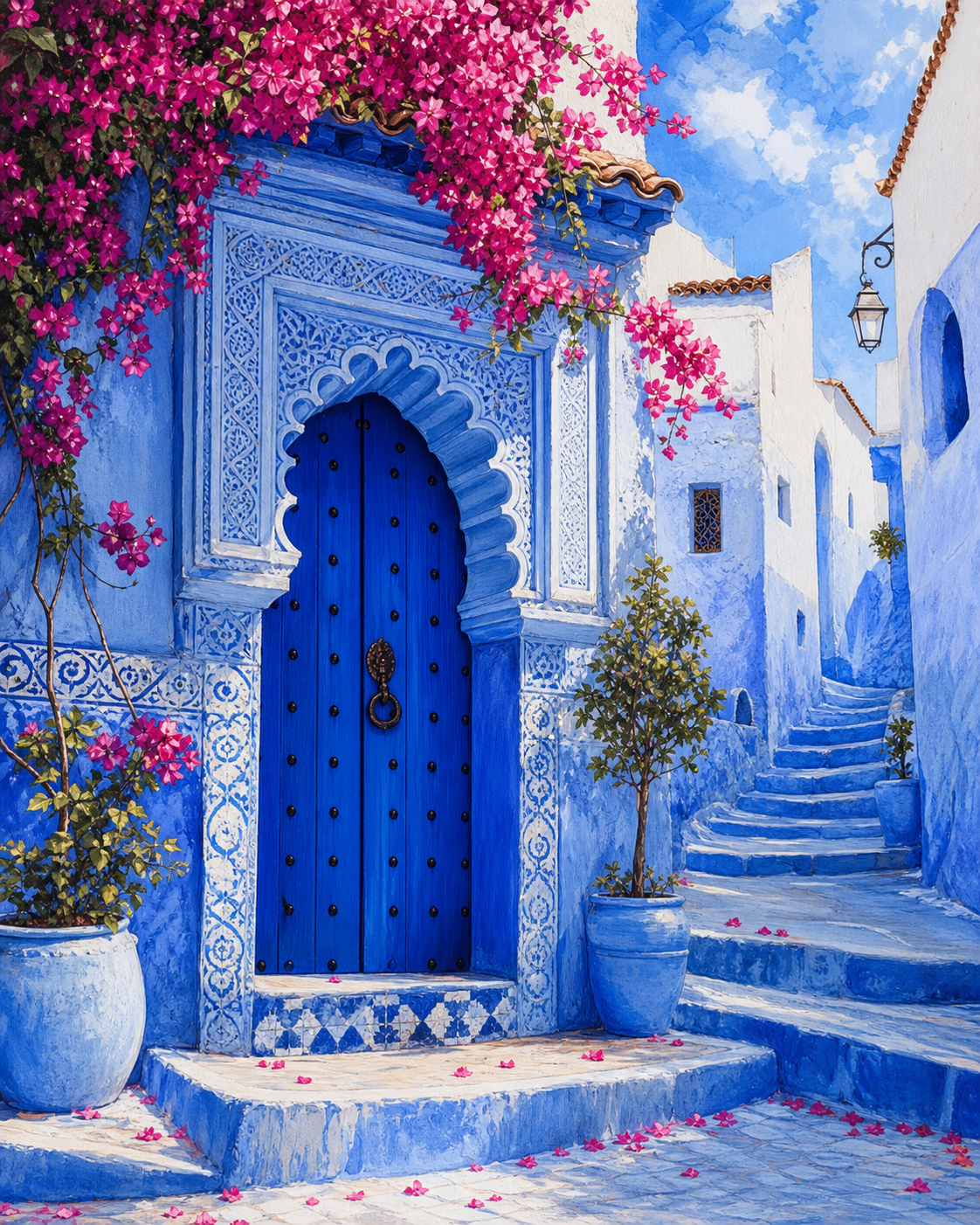 Poster Chefchaouen Bleu – affiche seule sans cadre