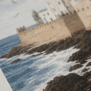 Détail du papier mat du poster Remparts Essaouira