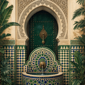 Poster Fès Médina Vintage – affiche seule sans cadre