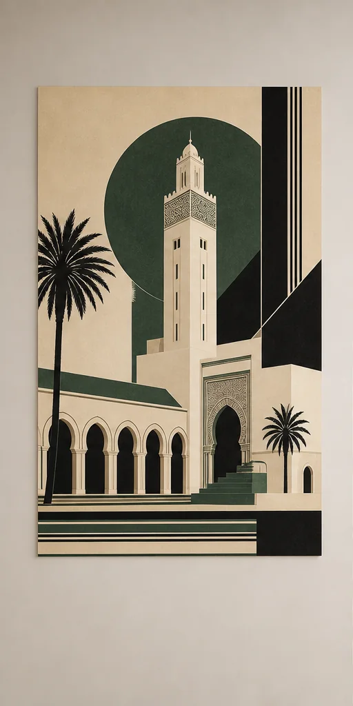 poster Casablanca Art déco – vue principale de l’affiche
