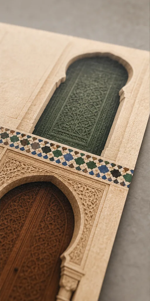 Détail du papier mat du poster Portes marocaines