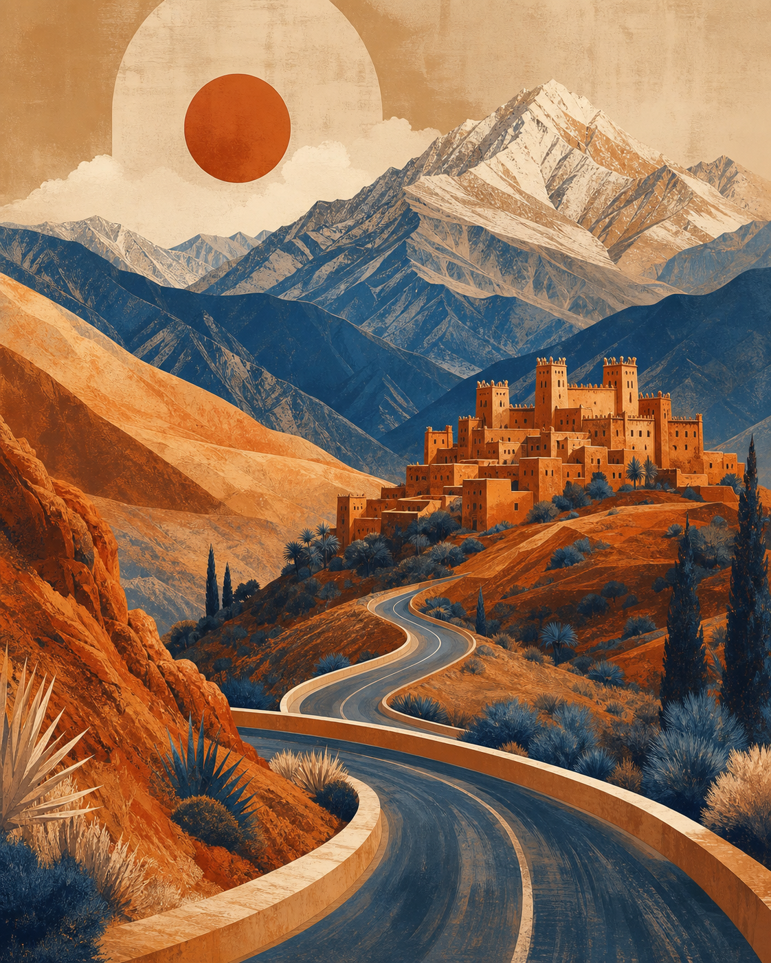 Poster Route de l’Atlas – affiche seule sans cadre
