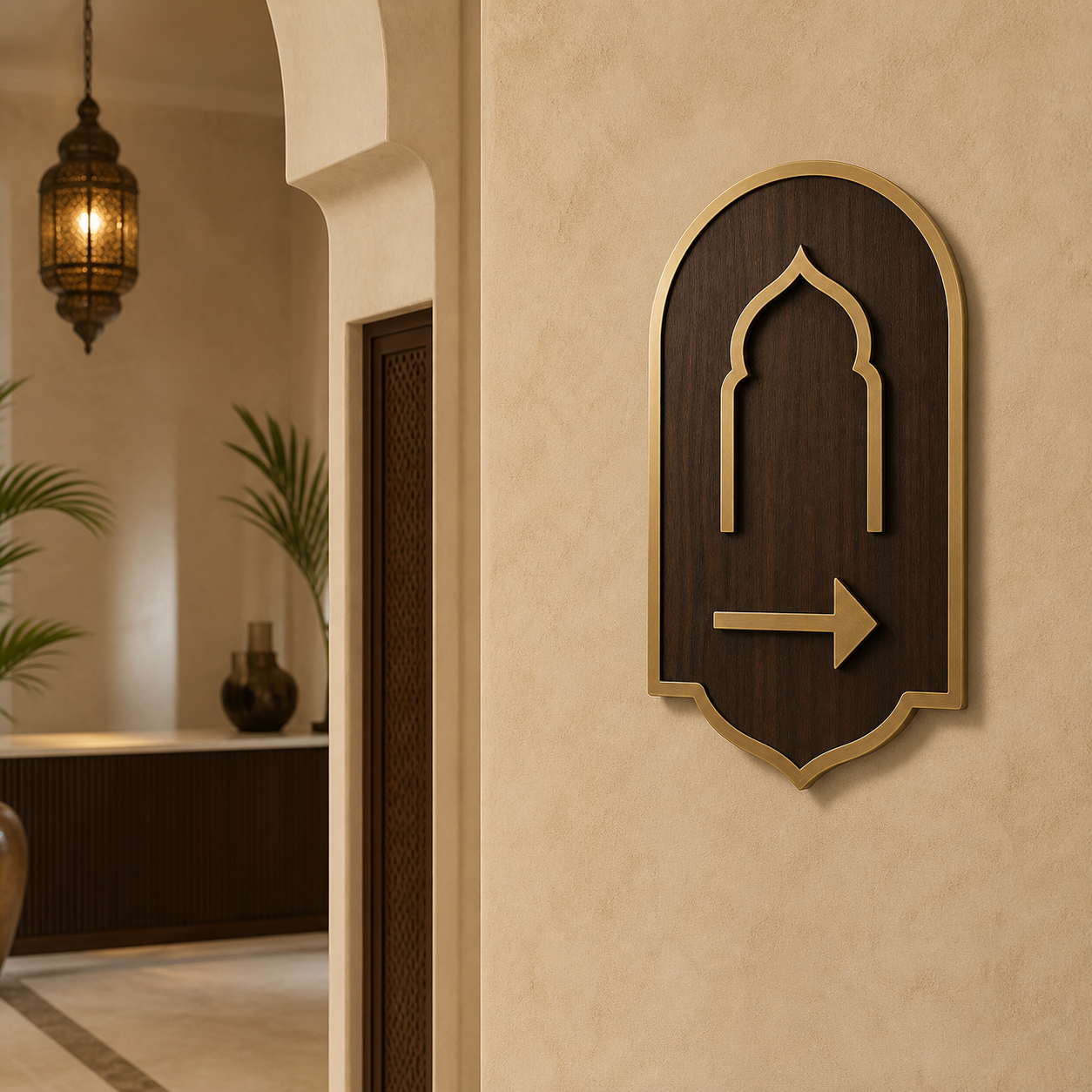 Signalétique 3D Riad – installation dans un espace professionnel