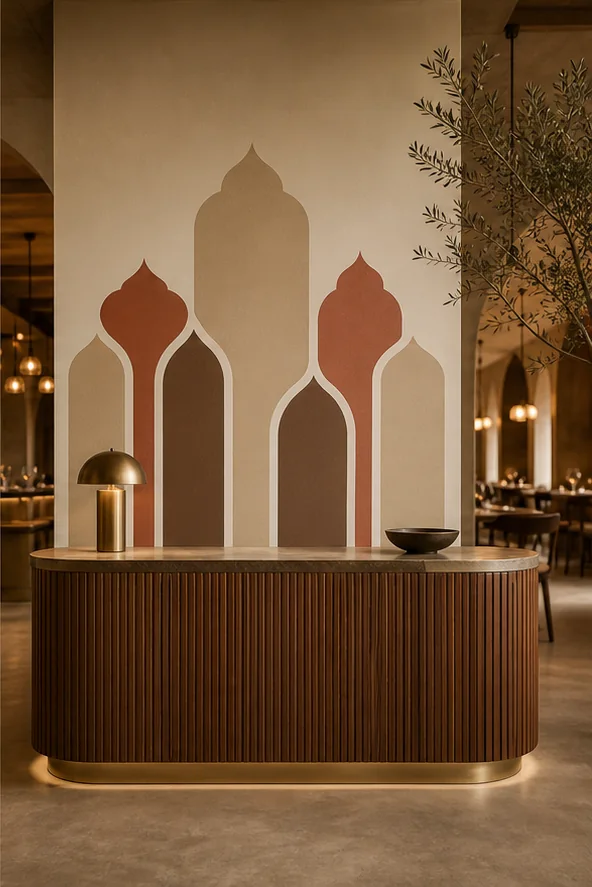 Arches marocaines installé dans un espace contemporain