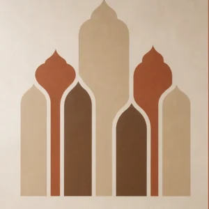 Arches marocaines – vue principale du sticker mural décoratif