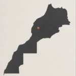 Silhouette du Maroc – vue principale du sticker mural décoratif