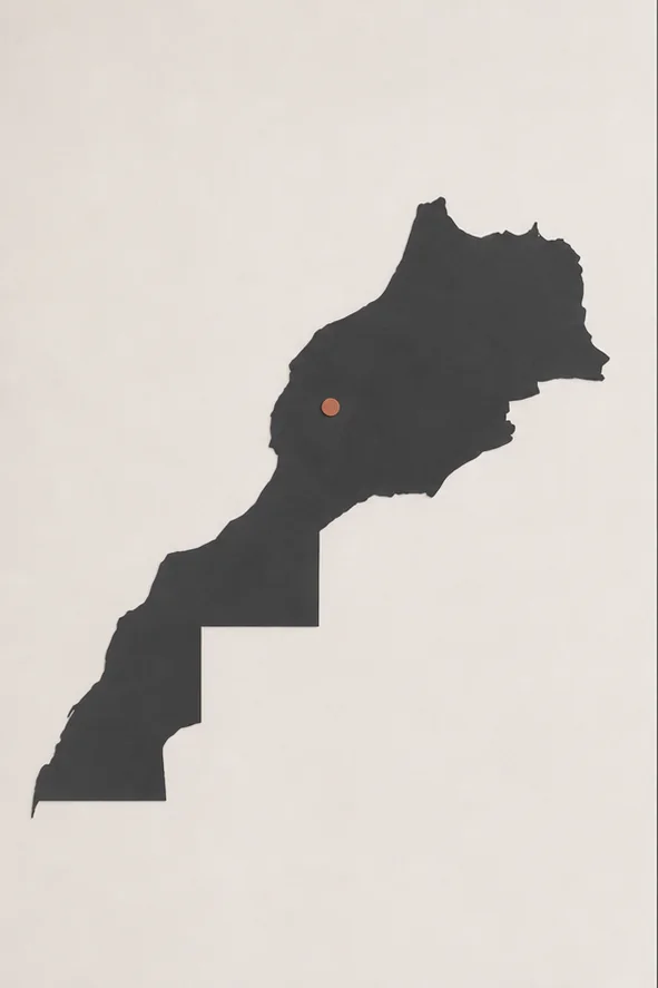 Silhouette du Maroc – vue principale du sticker mural décoratif